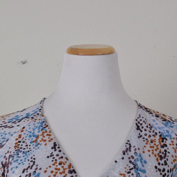 Japna Blue‎  Ruffled Peplum Blouse Long Sleeves Size XS - Picture 8 of 10